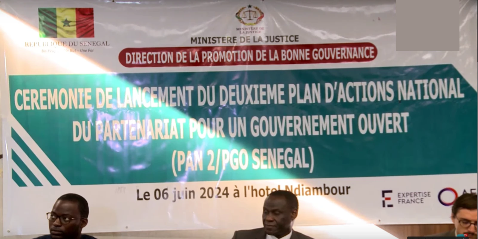 PGO Senegal Ceremonie lancement deuxieme plan d'action national
